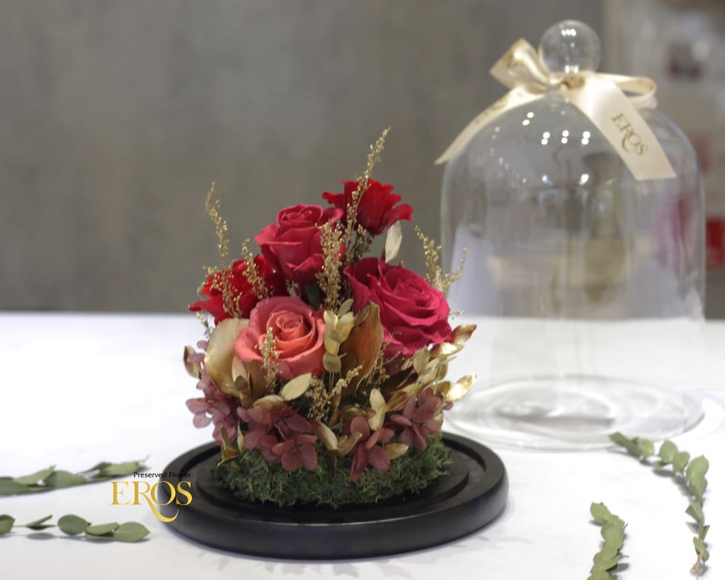 玻璃罩花禮、永生花玻璃罩、玻璃罩乾燥花、玻璃罩盅、玻璃鐘罩、花 玻璃屋、花藝體驗課程、親子活動