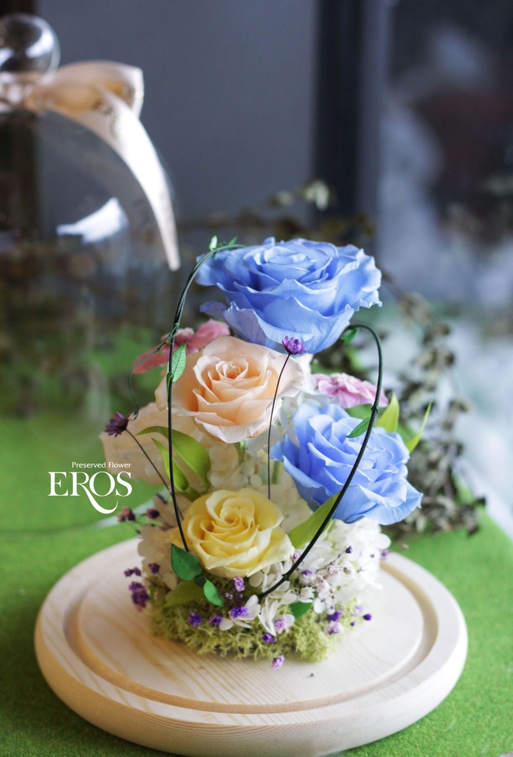 玻璃罩花禮、永生花玻璃罩、玻璃罩乾燥花、玻璃罩盅、玻璃鐘罩、花 玻璃屋、花藝體驗課程、親子活動